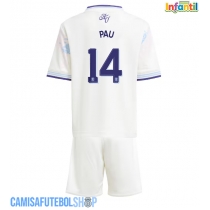 Camisa de time de futebol Aston Villa Pau Torres #14 Replicas 3º Equipamento Infantil 2025-26 Manga Curta (+ Calças curtas)